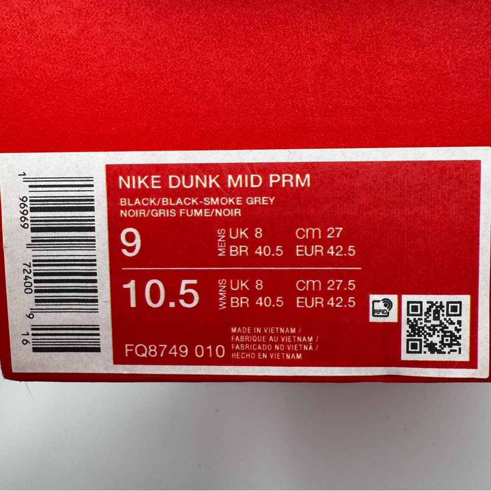 NIKE Dunk Mid Halloween Headless Horseman Basketball‎ Shoes Size 9 Men’s - Picture 8 of 9